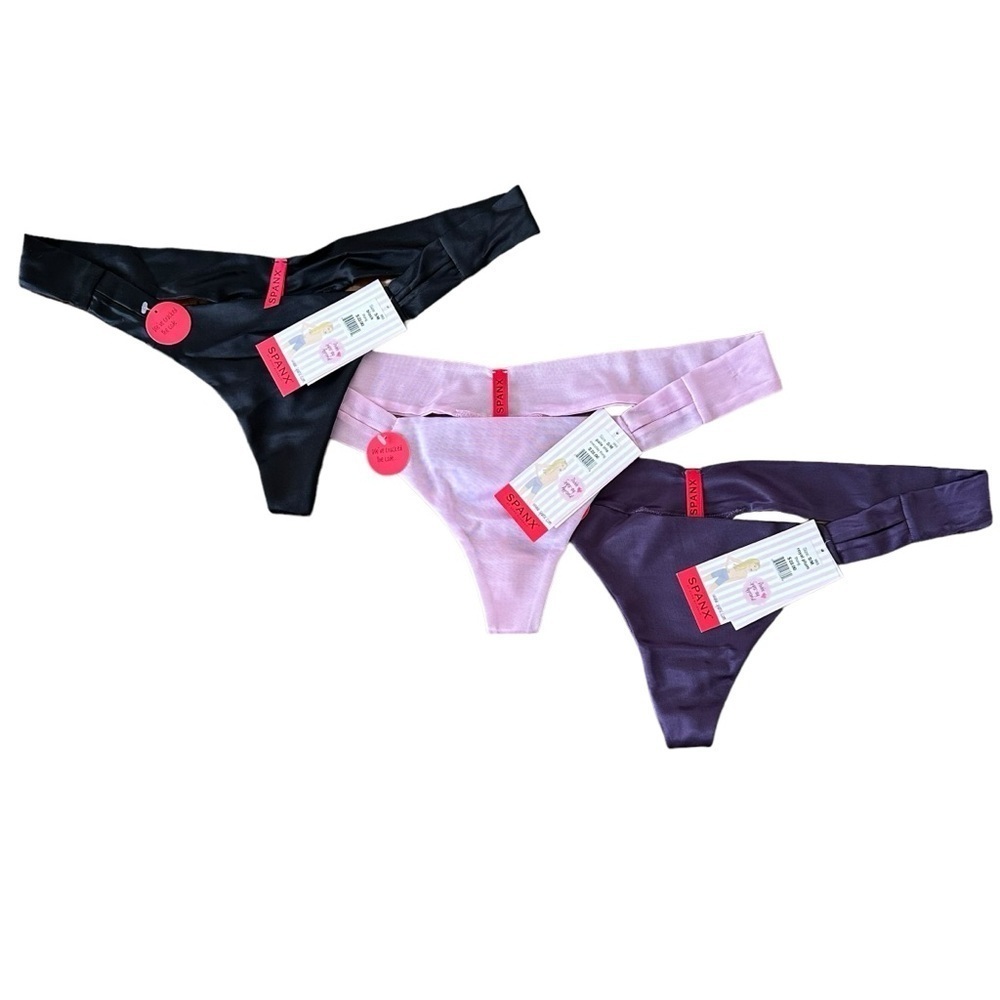 NEW SPANX Skinny Britches Sheer‎ Shaping Power Thong 3-PACK Bundle Size S/M